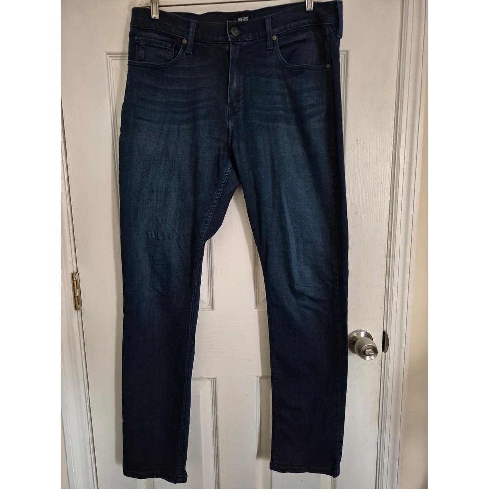 PAIGE Federal Slim Straight Leg Jeans Dark Indigo Blue Mens Size 34